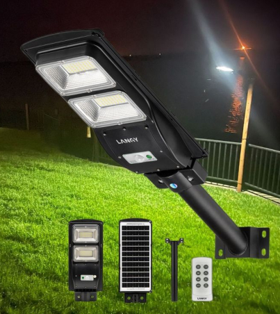 LANGY 60 W 90 W 120 W 200 W solar street light outdoor, dusk to dawn IP65 waterproof with motion sensor